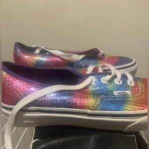 Vans rainbow sequins mens size-5.5